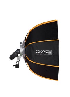 COOPIC CS-60H Lightweight Deep Soft Box with S2 Metal Type Bracket, 2 x Diffuser Sheets, 1 x Honeycomb and 1 x Carrying Case Compatible with All Flash Speedlights
