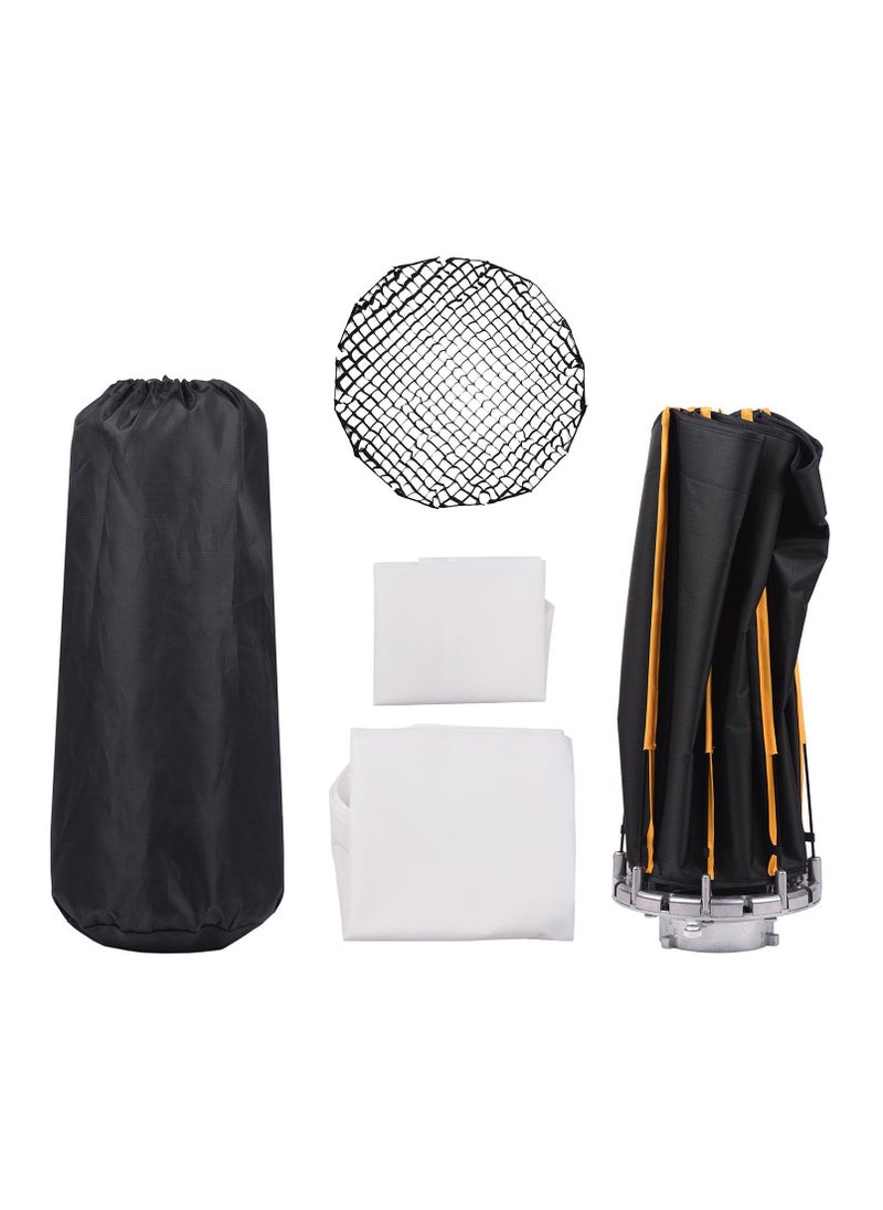 Coopic - COOPIC CS-60H Lightweight Deep Soft Box with S2 Metal Type Bracket, 2 x Diffuser Sheets, 1 x Honeycomb and 1 x Carrying Case Compatible with All Flash Speedlights - Image 1