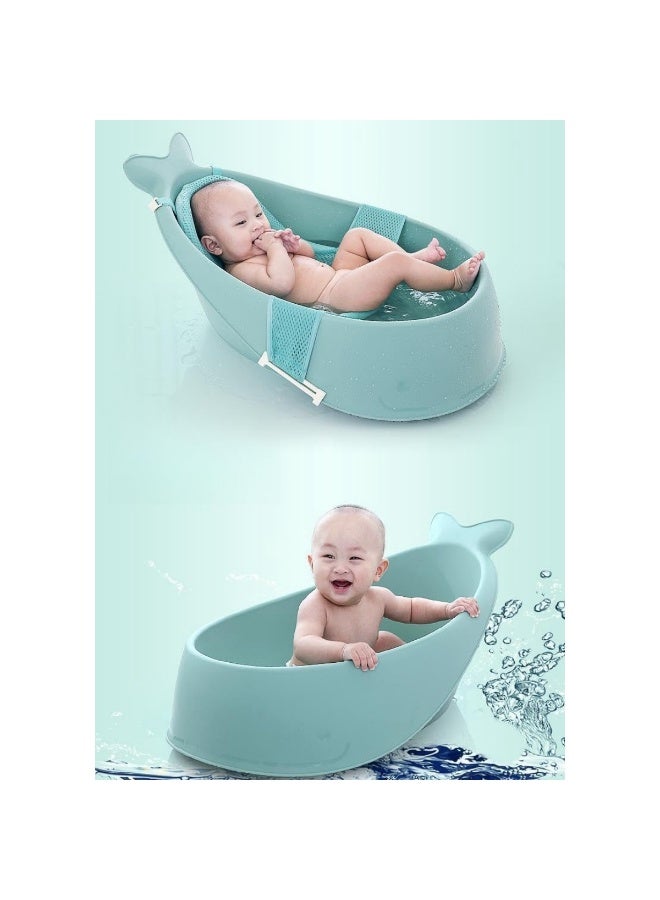 Whale Design Infant Bathtub with Support Sling - Image 4