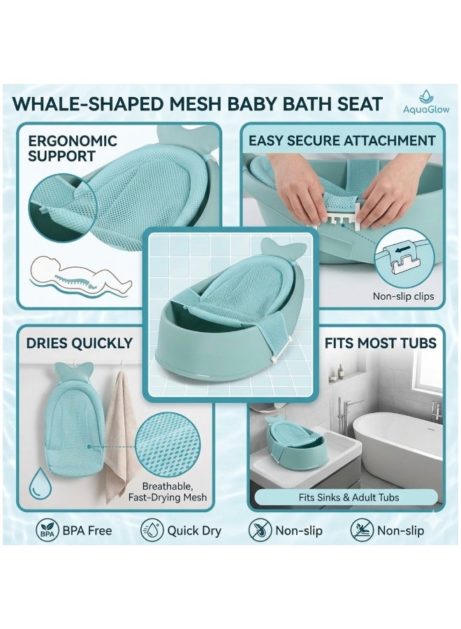 Whale Design Infant Bathtub with Support Sling - Image 5
