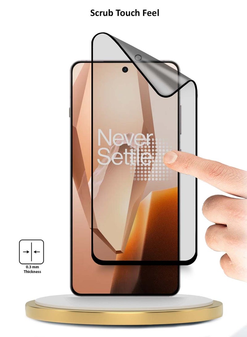 Wtech OnePlus 13R 5G 2025 / Ace 5 5G 2024 / Ace 5 Pro 5G 2024 Premium Nano Ceramic Full Glue Full Cover Matte Flexible Screen Protector (MSCNMN) - Clear/Black - Image 3