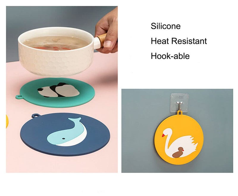 Mockery Mockery PVC Pot Holders Non-Slip Trivet Mat Heat Resistant Multipurpose Holder Large PVC Pot Holders, PVC Carved Trivets Mats PVC Pot Holder Tablemat (Random Pattern, Set of 3)  - Image 3