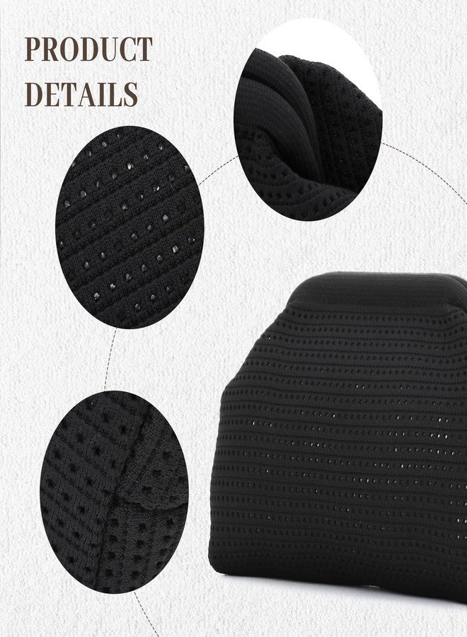 KUANG! Dumpling Clutch Bag for Women Crochet Woven Bags Summer Beach Clutch Crossbody Chain Purses Cloud Handbag - Image 5