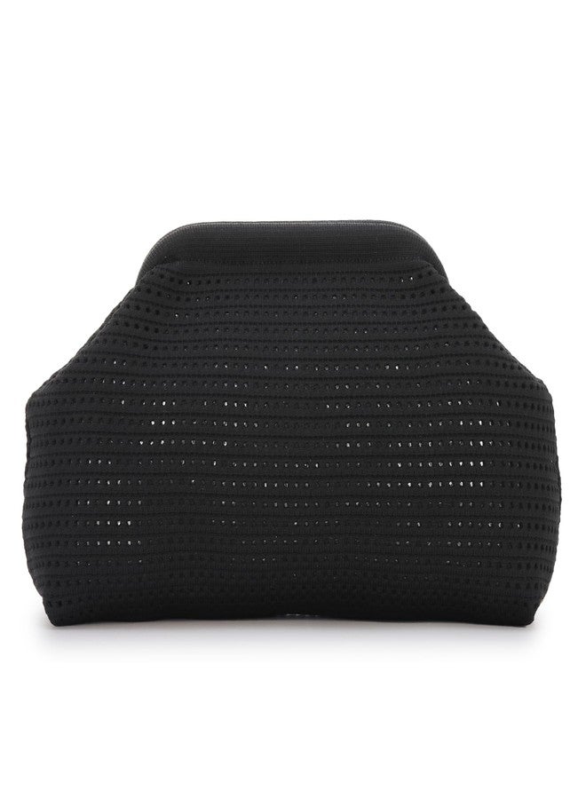 KUANG! Dumpling Clutch Bag for Women Crochet Woven Bags Summer Beach Clutch Crossbody Chain Purses Cloud Handbag - Image 1