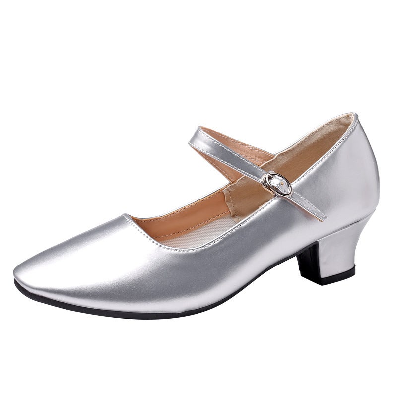 Generic Womens Silver Latin Dance Shoes Silver