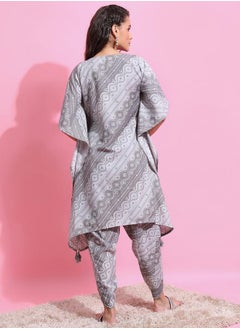 Ketch All Over Print Kaftan Kurta & Dhoti Pants Set by Styli  - Image 3