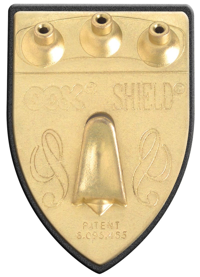 OOK 55006 Shield Design Picture Hangers Reusable Art Hooks Brass 75lbs 1 Set