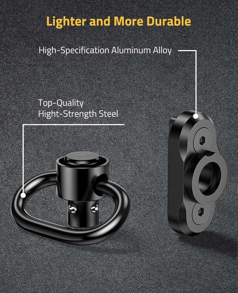 CVLIFE Sling Swivel Mount 1.25" Traditional Sling Mount for Two Point Sling - Image 2