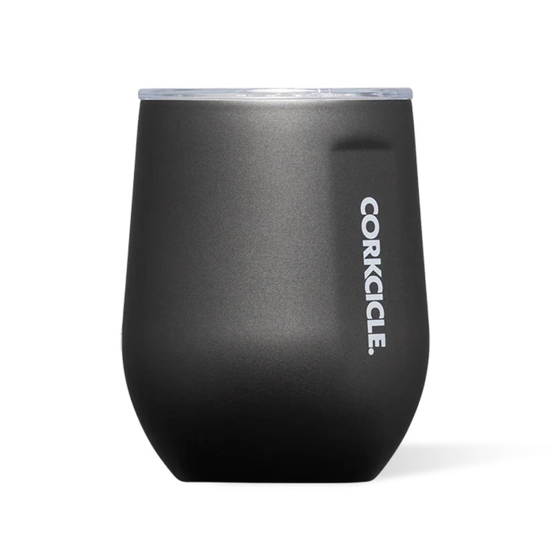 Corkcicle Stemless Wine Tumbler Keeps Drinks Cold for 6 Hours TripleInsulated Stainless Steel NonSlip Base Summer Drinkware Gift Keeps Drinks Ice Cold 12 oz Matte Black