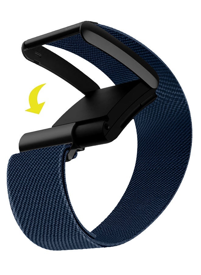 BGM Nylon Replacement Strap For Whoop 4.0 Band , Stylish & Affordable Replacement Strap | Wristband For WHOOP 4.0 Fitness Tracker Replacement Strap - Blue - Image 2
