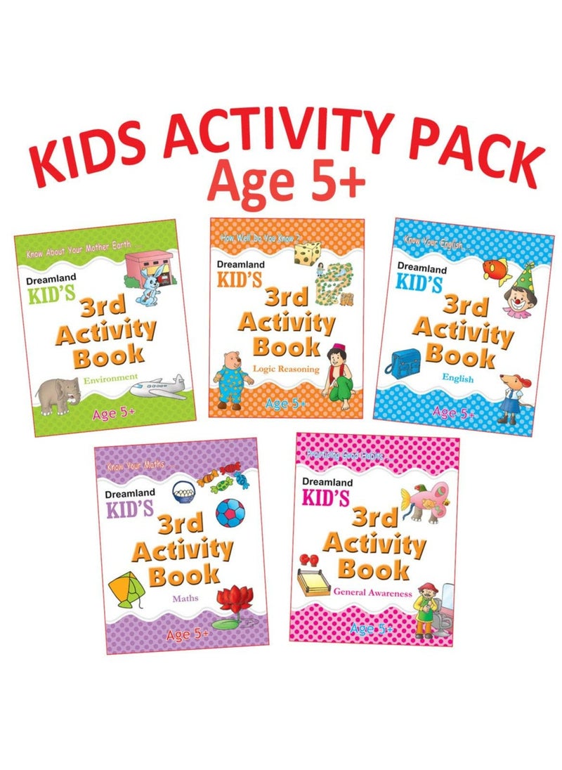 Dreamland Publications Kid's 3rd Activity Age 5+ - Pack (5 Titles) 