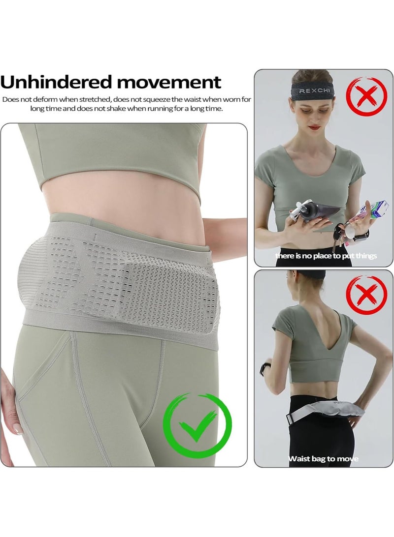 Carebao Yoytyw Running Belt, Running Waist Pack, Moisture Wicking Storage Bag for Walking, Travel, Sports, Hiking, Workout, Women and Men (Black) - Image 3