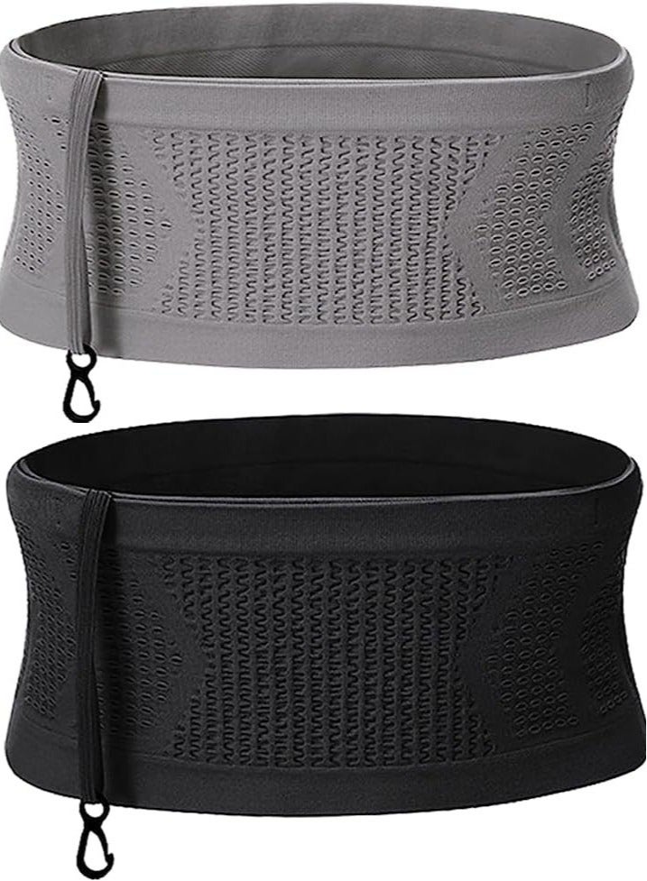 Carebao Yoytyw Running Belt, Running Waist Pack, Moisture Wicking Storage Bag for Walking, Travel, Sports, Hiking, Workout, Women and Men (Black) - Image 1