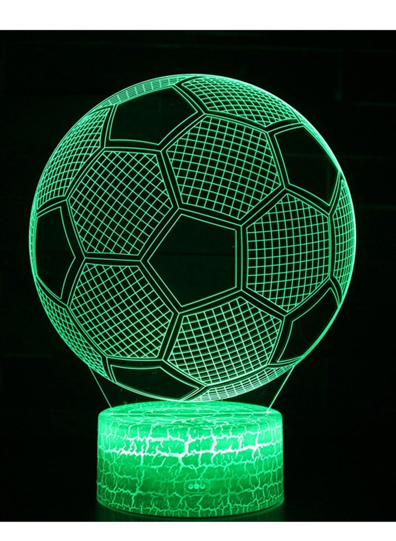 Furtey Football Gifts for Boys Kids Girls, Football Night Light, 3D Illusion Lamp with 16 Colors Change Remote Control, Creative Birthday Gift Sports Fans Toys - Image 1