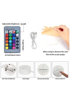 Furtey Football Gifts for Boys Kids Girls, Football Night Light, 3D Illusion Lamp with 16 Colors Change Remote Control, Creative Birthday Gift Sports Fans Toys  - Image 4
