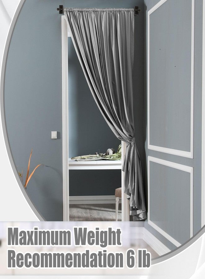 Yaocom 2 Pcs Magnetic Curtain Rods for Metal Door 28 to 48 Inch, 1/2" Multi-use Adjustable Appliance Magnetic Rod for Window Frames, Cabinets, Refrigerators, Dishwashers(Black,Style 1) - Image 4