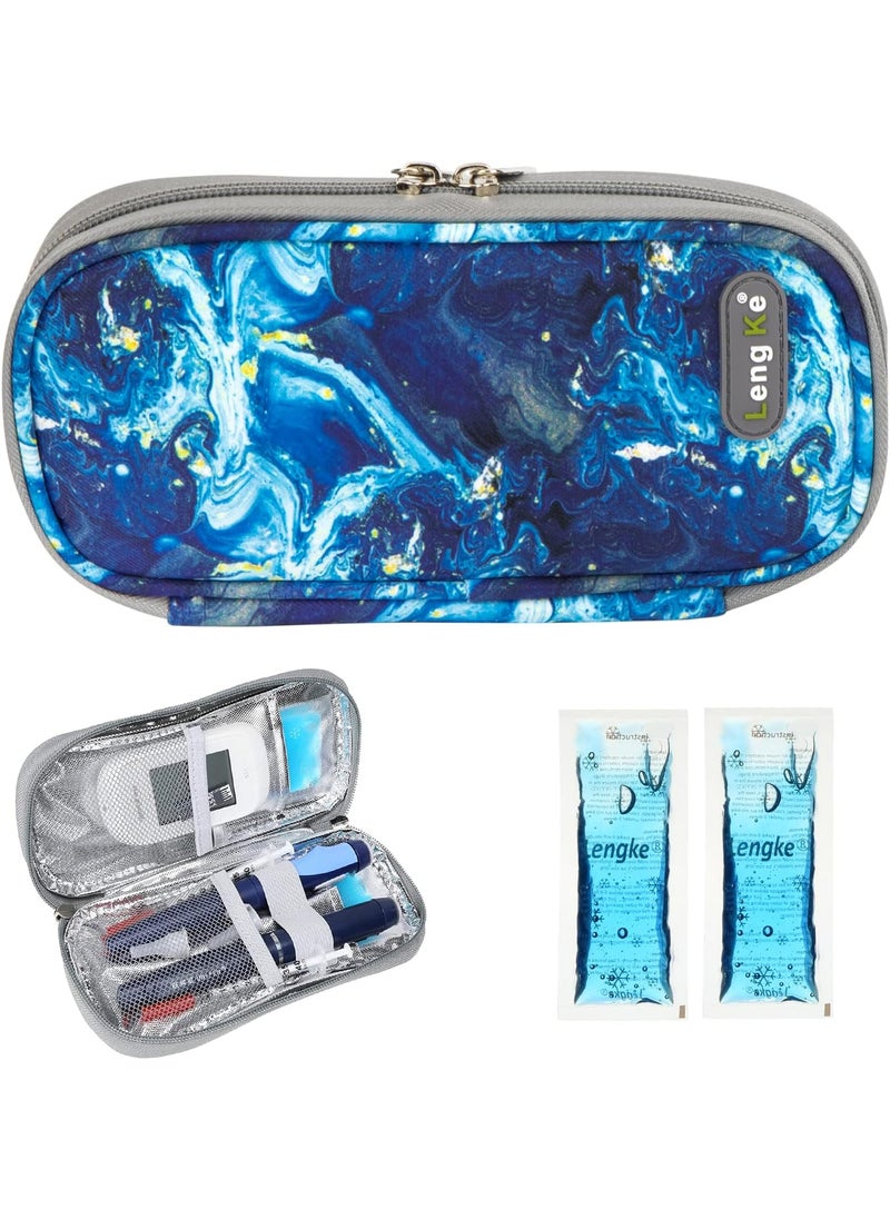 YOUSHARES YOUSHARES Insulin Cooler Travel Case TSA Approved Medication Diabetic Supplies Cooler For Travel Refrigerated Medicine Organizer Bag With 2 Ice Pack 