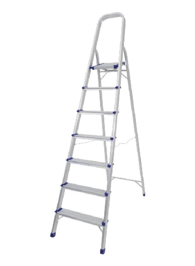 Robinson Handrail 7 Step Durable Aluminium Ladder White 390 cm R-16007