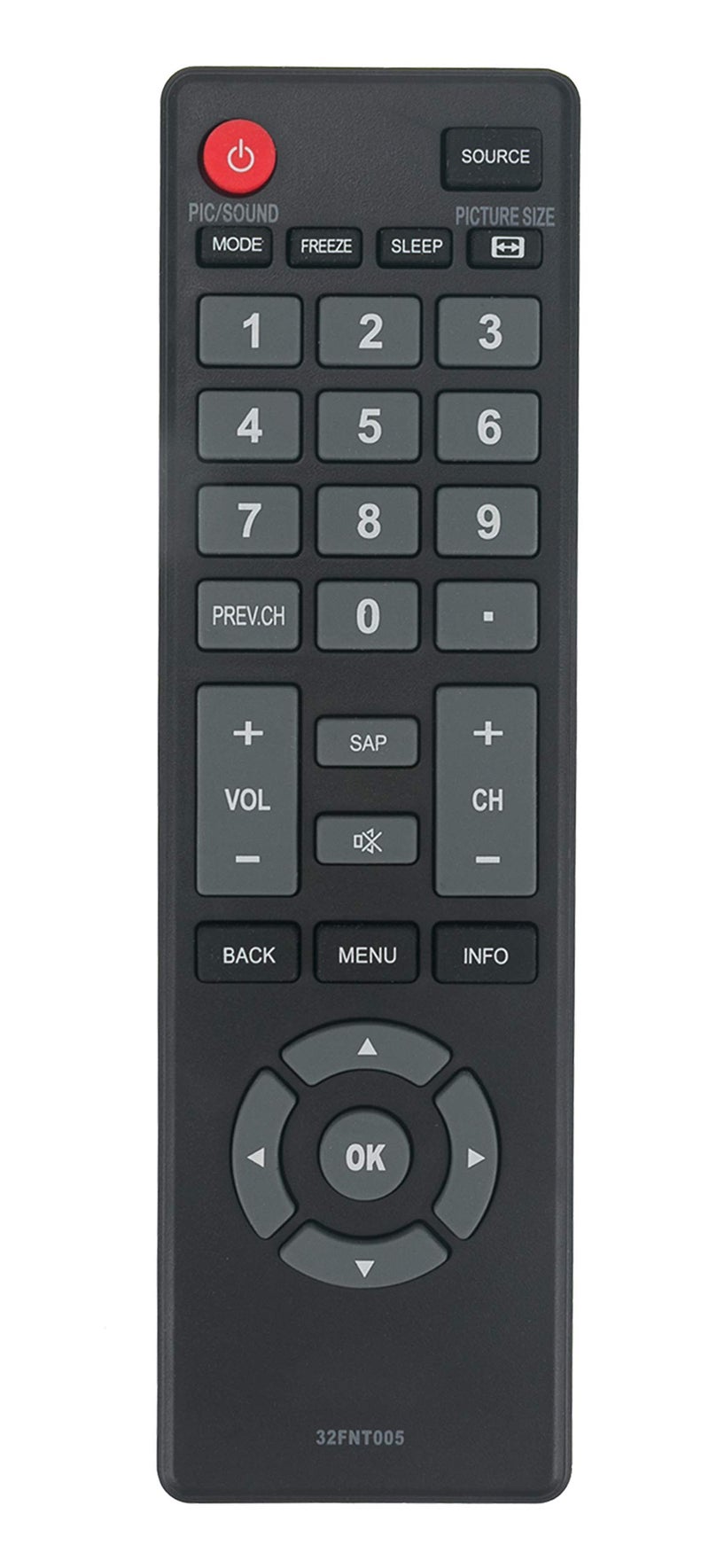AULCMEET 32FNT005 Replace Remote Control Compatible with MAGNAVOX TV 24ME403V/F7 32ME303V/F7 40ME325V/F7 19ME402V/F7 22ME402V/F7 24ME405V/F7 26ME402V/F7 29ME403V/F7 32ME303V/F7A 32ME304V/F7 - Image 2