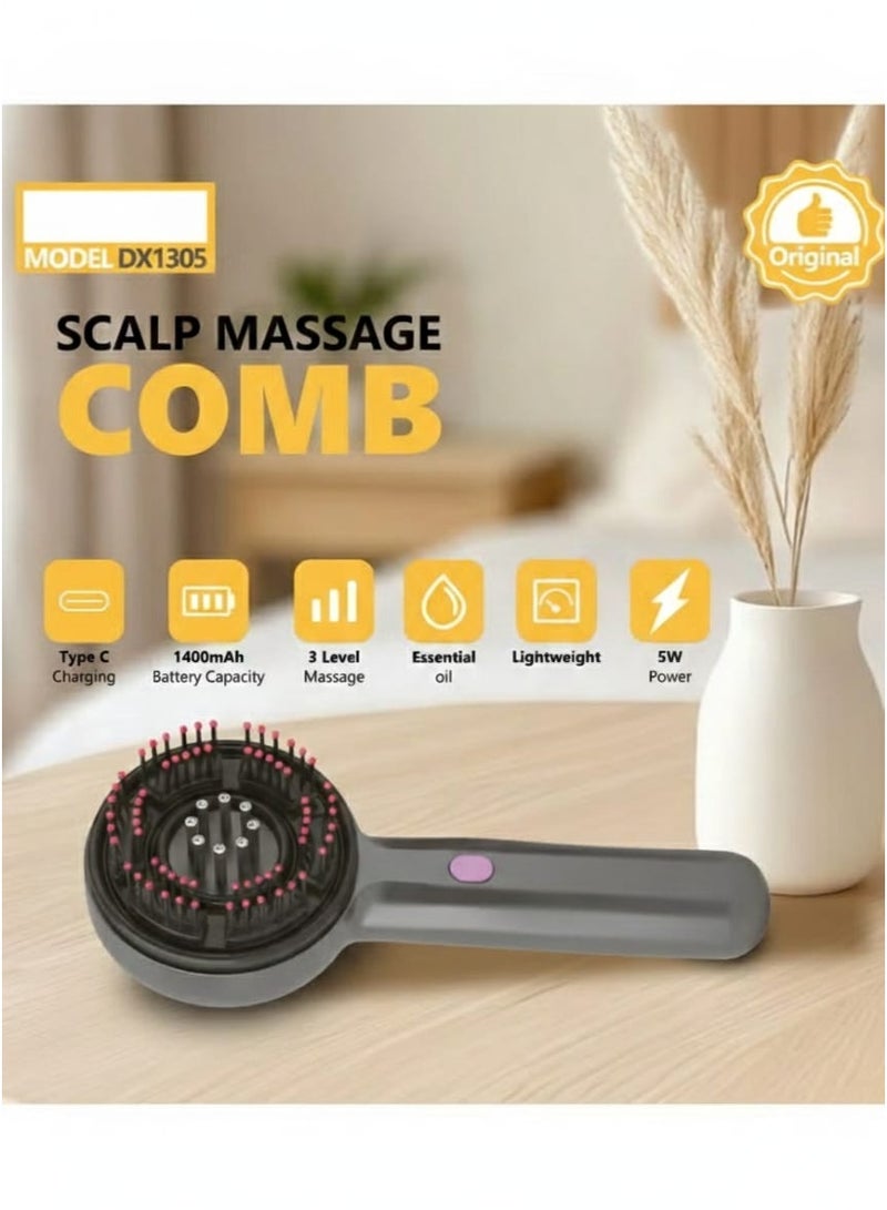 Bukela Electric Heated Scalp Massager Brush – Handheld Hair Growth Comb with Vibration & Gentle Massage for Relaxation and Hair Care - Image 2