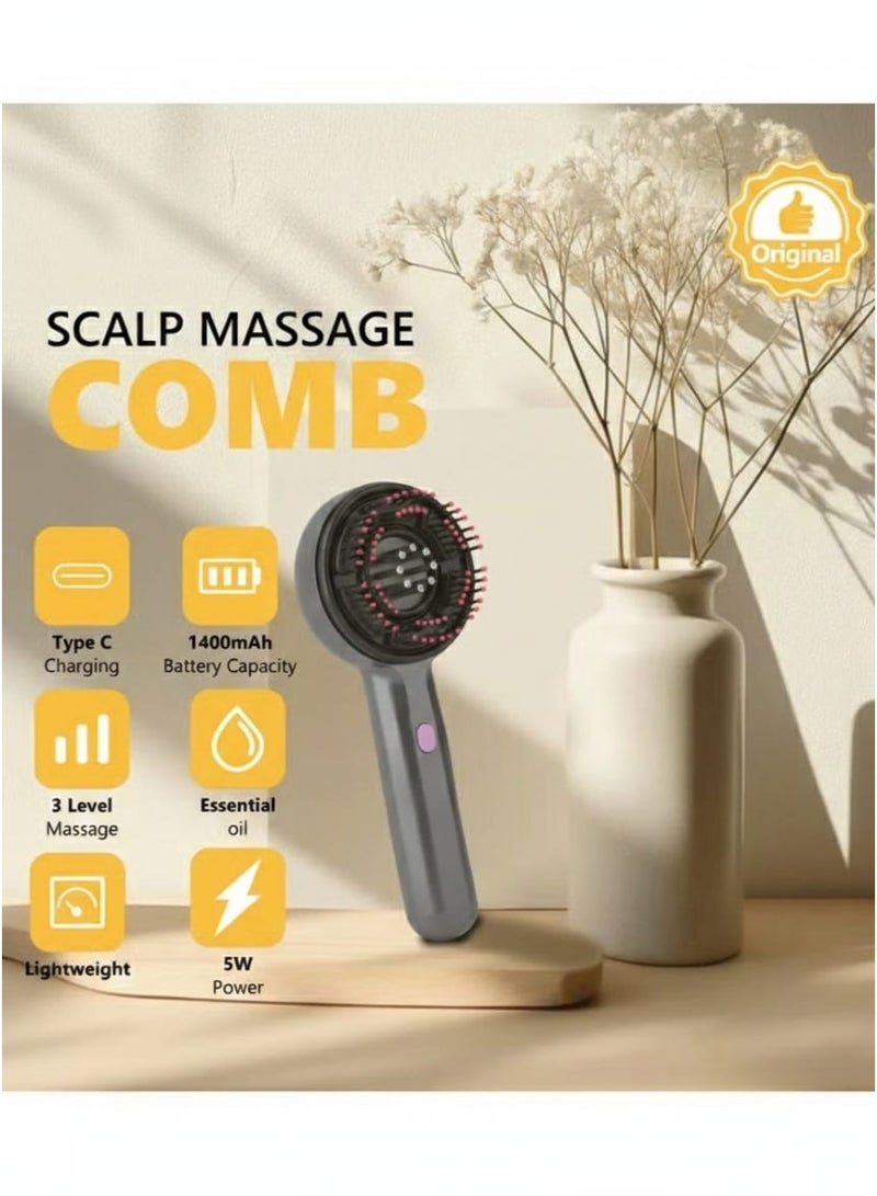 Bukela Electric Heated Scalp Massager Brush – Handheld Hair Growth Comb with Vibration & Gentle Massage for Relaxation and Hair Care - Image 4
