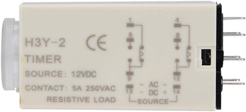 H3Y-2 Power On Time Relay Pointer Control Delay Timer 8 Pin 12VDC for Mechatronics (10S) - Image 4