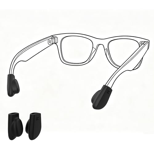 RCstyle HiBloks Eyeglass Ear Grip for Ray-Ban Meta Wayfarer/Skyler/Headliner Gen 2 Smart Glasses Accessories, Anti-Slip Silicone Eye Glasses Ear Grippers for Meta Gen 2 Smart Sunglasses Ear Cushion (1 Pairs) - Image 1