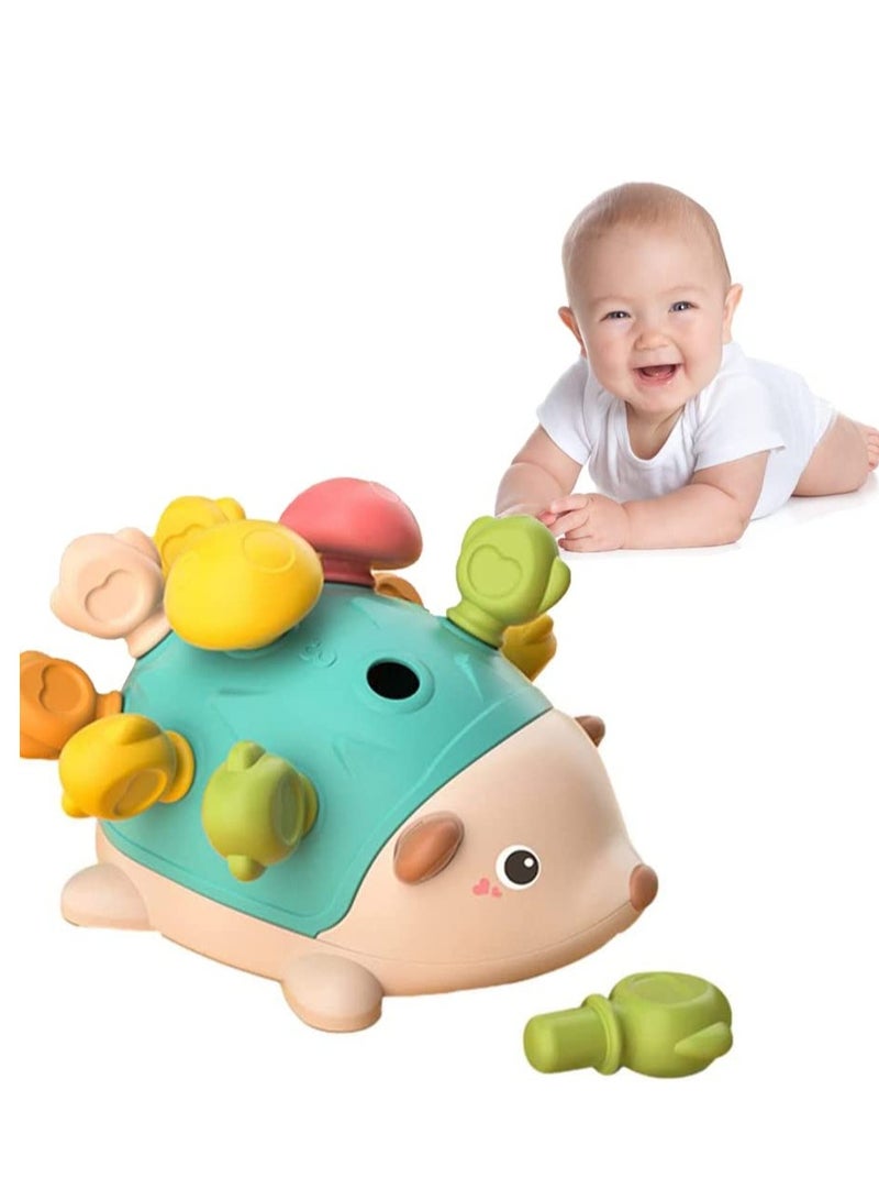Interactive Hedgehog Puzzle Toy for Early Childhood Development - Enhances Hand-Eye Coordination & Color Recognition with Removable Shell & Storage  - Image 1