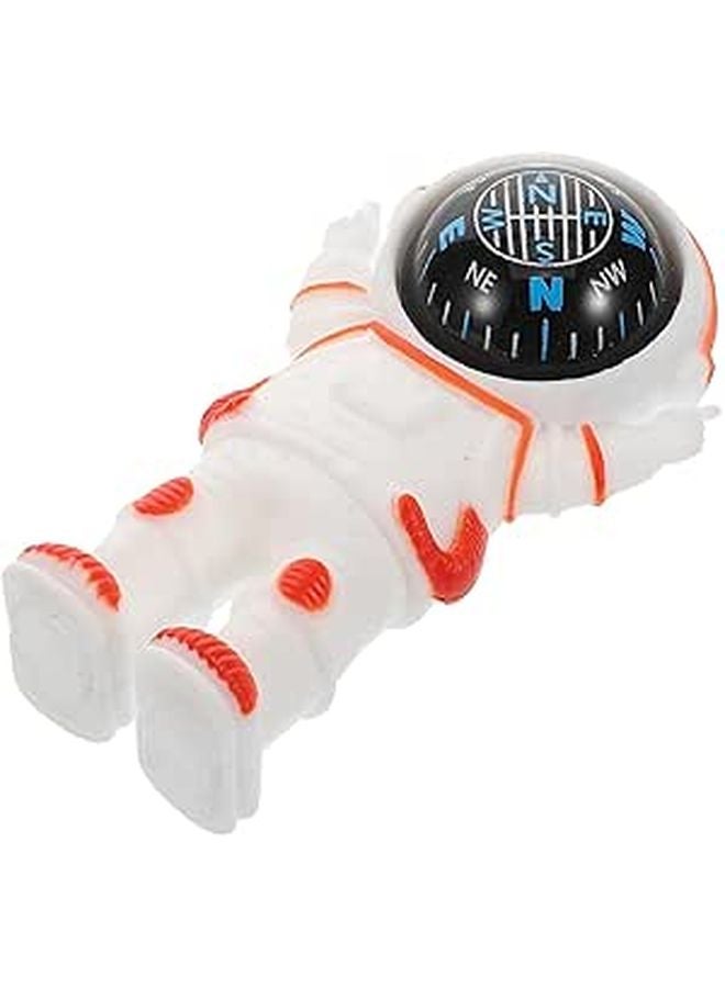 Orange Mini Astronaut Car Compass Dashboard Decor For Automotive Interior - Image 1
