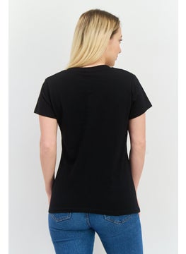 nickelodeon Women Round Neck Short Sleeve Graphic T Shirt, Black Combo  - Image 3