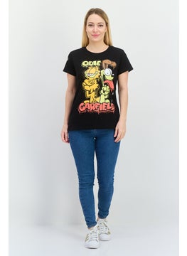 nickelodeon Women Round Neck Short Sleeve Graphic T Shirt, Black Combo  - Image 4