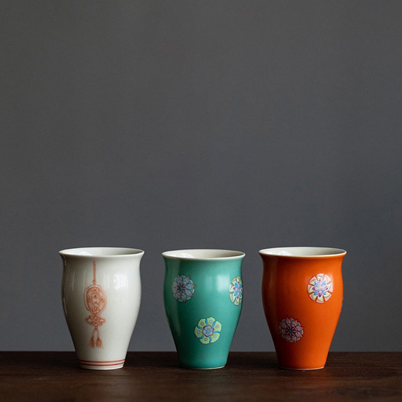 2pcs Ceramic Tea Cup Japanese Style Tea Retro Cup Delicate Drinking Cup for Home - Image 2