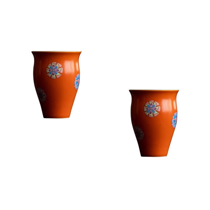 2pcs Ceramic Tea Cup Japanese Style Tea Retro Cup Delicate Drinking Cup for Home - Image 1