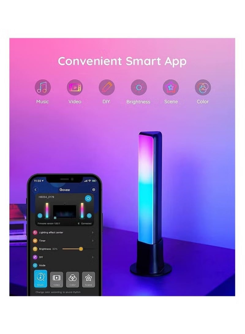 BESTPEAK Smart LED Light Strip, RGB Gaming Light with Google Assistant, Sync with Music, Video, Game, APP Remote Voice Control, RGBIC Gaming Light with Scene Mode and Music Mode, 2 Light Bars - Image 4