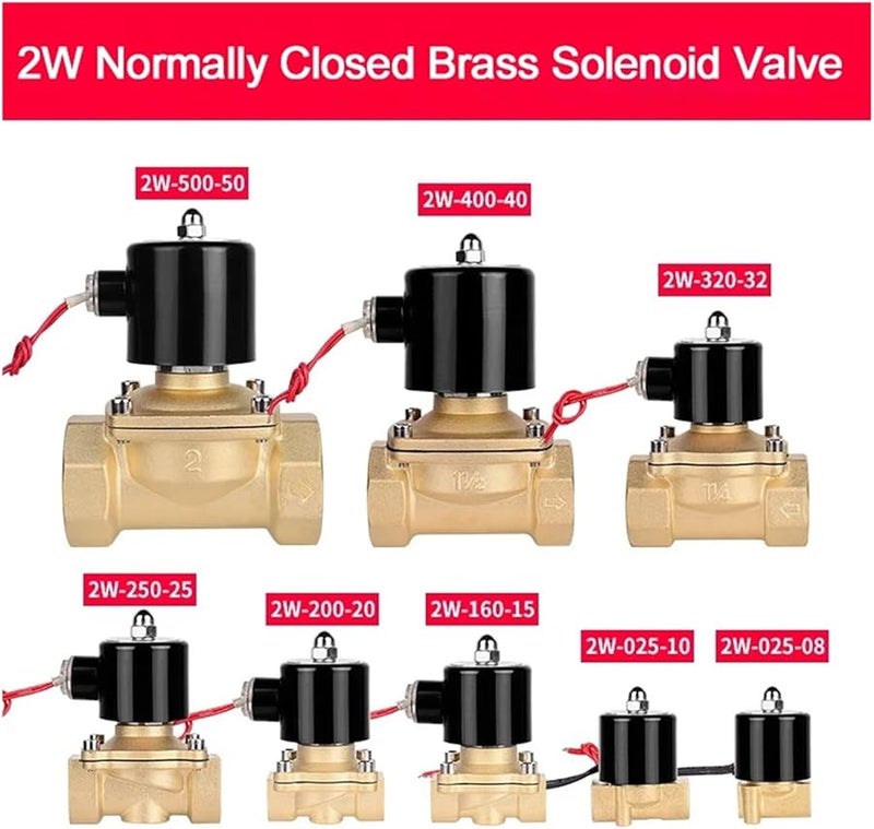 Brass Electric Solenoid Valve 1 4 Inch BSP 220VAC Normally Closed 2 Way For Water Oil Air - Image 3