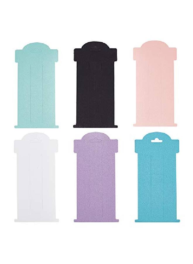 PH PandaHall Hair Bow Cards 108Pcs 6 Colors Hair Clip Display Cards Rectangular Paper Cardboard Hair Bow Holder For Hair Accessories Display Organizing 6 X 3 Inch - Image 3