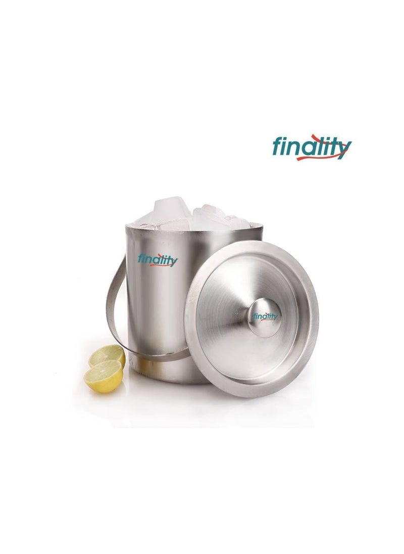 FINALITY finality Stainless Steel Double Walled Insulated Ice Bucket with Lid Tong U peg Measure Home Bar Accessories1 LTR  - Image 4