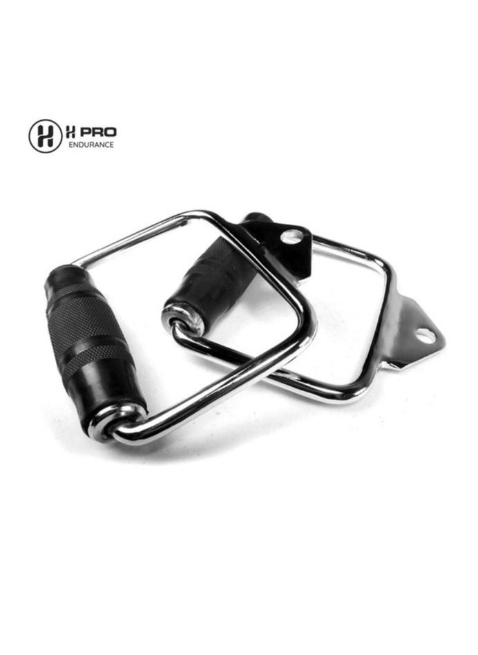 H PRO H PRO Pull Down handle Attachment| Rowing Machine Exercise Handles| Strength Training Deluxe Double D Handle  - Image 1