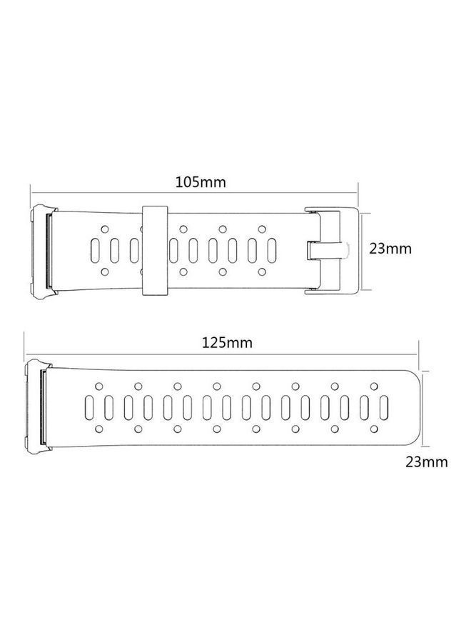 NIBEMINENT Silicone Replacement Wrist Strap Watchband with Buckle For Fitbit Ionic Black - Image 3