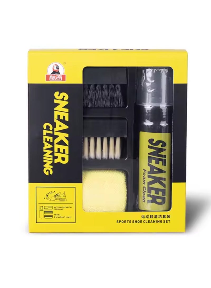 Biki Premium Sneaker Cleaning Kit – Foam Shoe Cleaner with Brushes & Microfiber Towel – Complete Shoe Care Set for Sneakers, Leather, Suede & Fabric - Image 3