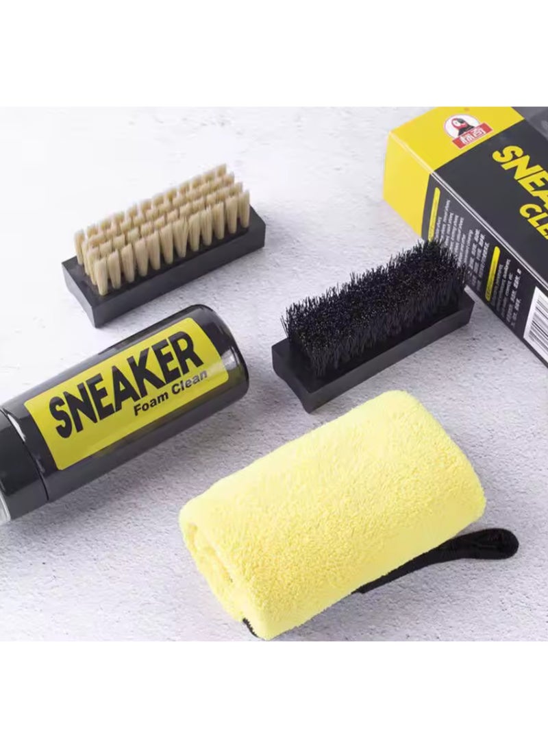 Biki Premium Sneaker Cleaning Kit – Foam Shoe Cleaner with Brushes & Microfiber Towel – Complete Shoe Care Set for Sneakers, Leather, Suede & Fabric - Image 2