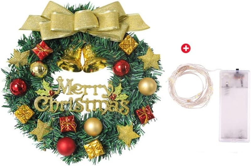 ويوبلز إكليل عيد الميلاد، هدية رائعة، آمن وقابل لإعادة الاستخدام، زينة منزلية للباب الأمامي - Image 1