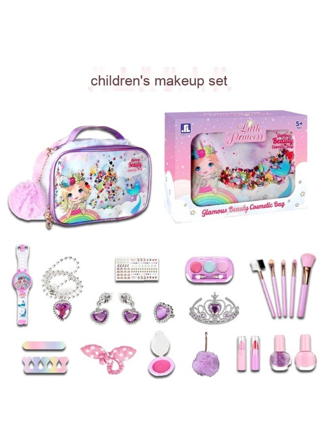 Kids' Cosmetic Toy Handbag Set - Dreamy Princess Makeup Collection