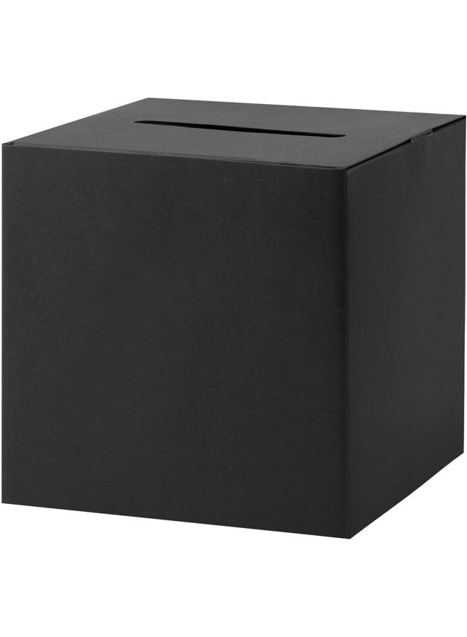 Hxezoc Black Card Box Wedding Favors Post Box Cardboard Receiving Money Box Holder for Wedding Reception, Baby Showers, Anniversary, Birthday Party, Graduation Table Centerpiece Decorations - Image 1