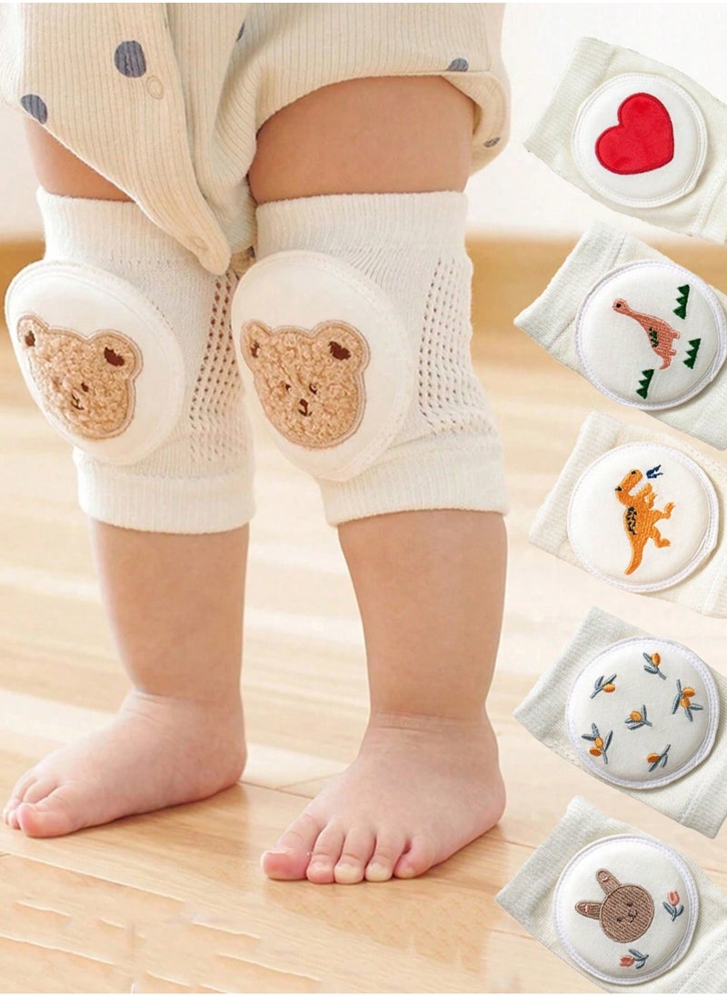 Mr. Penda 1 Pairs Baby Knee Pads for Crawling, Breathable Summer Baby Crawling Knee Pads, Anti Slip Adjustable Knee Pads, High Elastic Soft Baby Knee Protectors, Leg Warmers for Baby Toddler Girls Boys (Cute Bear)  - Image 5