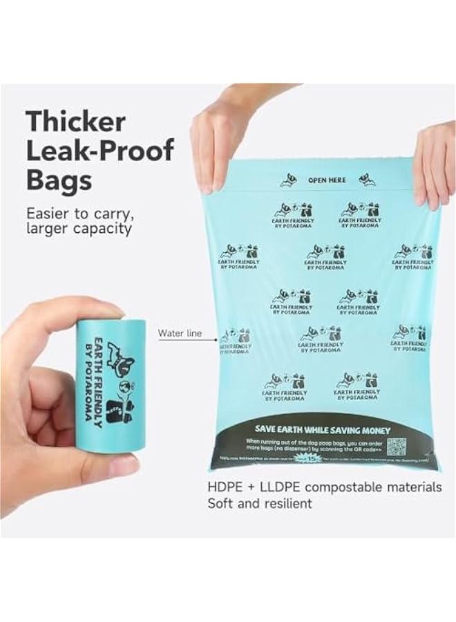 Arabest Leak-Proof Dog  Bags with Lavender Scent, 120 Count, Includes Flashlight Holder  - Image 2