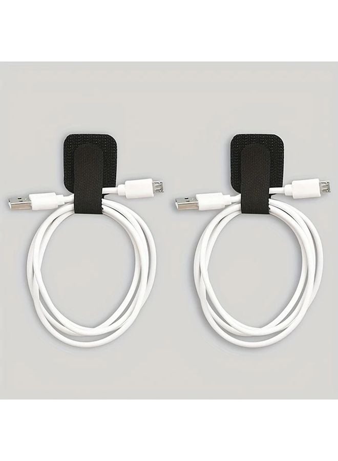 Gray Self Adhesive Wire Clips For Cable Management On Wall 50 Pack - Image 2