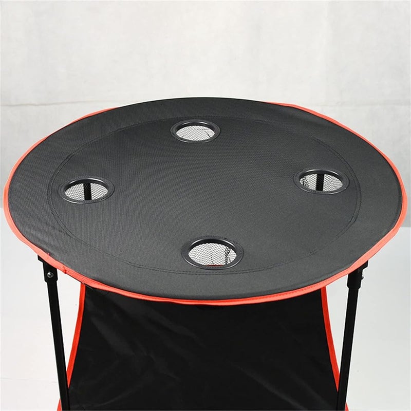 Bahels Folding Table Camping Table Portable Camping Side Table For Outdoor Picnic Beach Games Camp & Patio Tables Folding With 4 Cup Holders & Case For & Storage Portable Folding Camping Table - Image 2