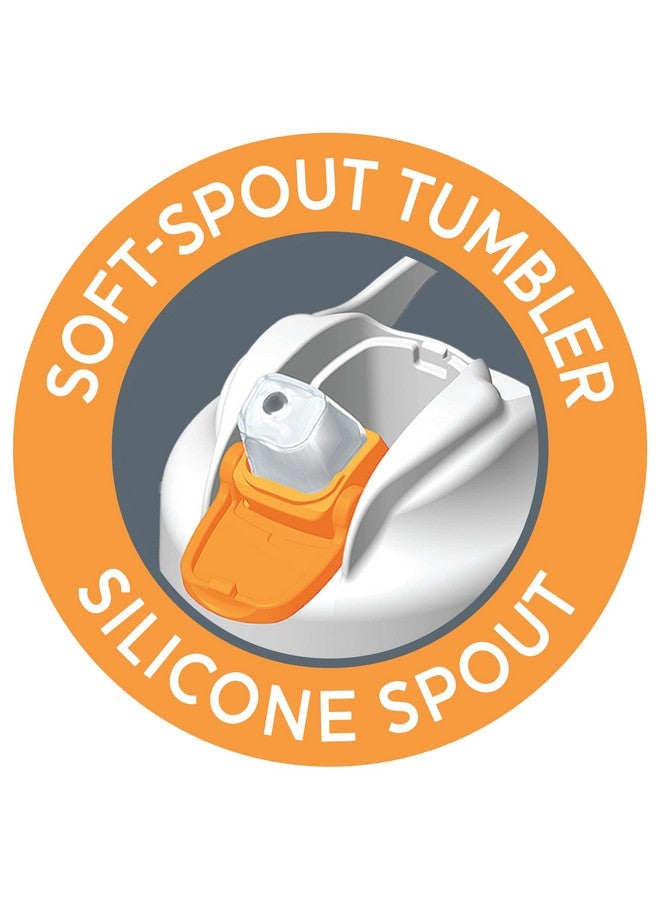 شيكو كوب شيكو ذو فوهة ناعمة مع شفاطة سيليكون وغطاء مانع للانسكاب، سعة ١٢ أونصة | مقبض حمل مدمج | آمن للغسل في الرف العلوي من غسالة الأطباق | كوب سفر سهل الحمل | أزرق مخضر/فضي | ١٨ شهرًا فأكثر - Image 4