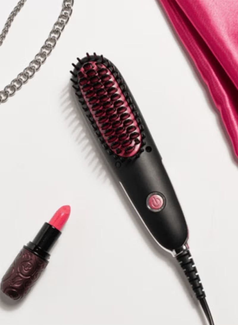 Mini Hair Straightening Brush Comb with PTC Heating Technology Thermal Beard Comb Brush Electric Hot Straightening Comb - Image 1